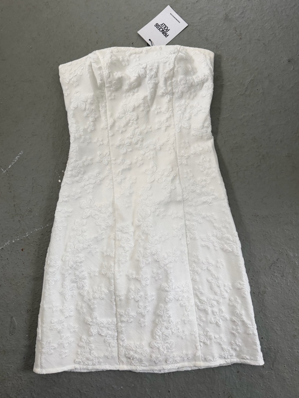 Princess Polly Eyelet Strapless Mini Dress Size 2 New With Tags